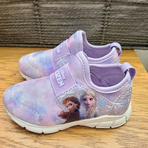 Disney Frozen Purple Slip On Light Up Shoes Size 7